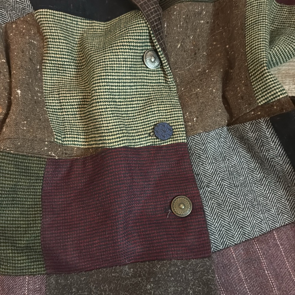 Vintage 1ofakind Designer California 2 piece multipattern tweed skirt & jacket - Picture 3 of 8